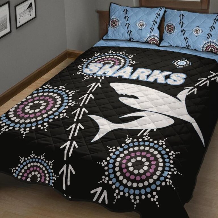 National Rugby League store - Loyal fans of Cronulla Sutherland Sharks's Quilt + 1/2 Pillow Cases:vintage National Rugby League suit,uniform,apparel,shirts,merch,hoodie,jackets,shorts,sweatshirt,outfits,clothes
