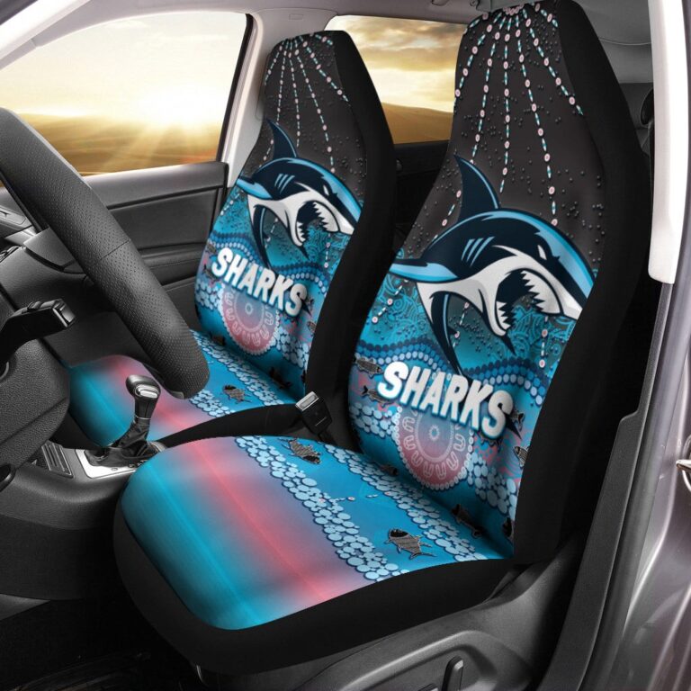 National Rugby League store - Loyal fans of Cronulla Sutherland Sharks's Set 2 Car Seat Cover:vintage National Rugby League suit,uniform,apparel,shirts,merch,hoodie,jackets,shorts,sweatshirt,outfits,clothes