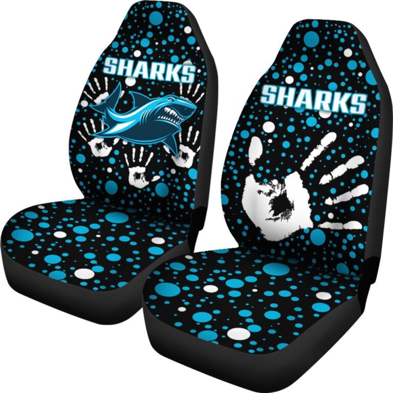 National Rugby League store - Loyal fans of Cronulla Sutherland Sharks's Set 2 Car Seat Cover:vintage National Rugby League suit,uniform,apparel,shirts,merch,hoodie,jackets,shorts,sweatshirt,outfits,clothes