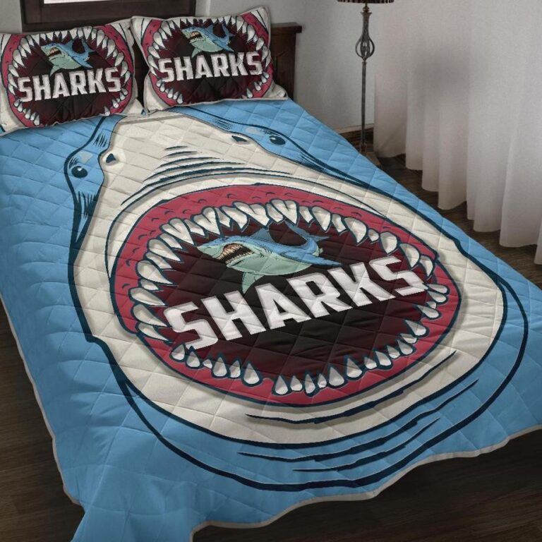 National Rugby League store - Loyal fans of Cronulla Sutherland Sharks's Quilt + 1/2 Pillow Cases:vintage National Rugby League suit,uniform,apparel,shirts,merch,hoodie,jackets,shorts,sweatshirt,outfits,clothes