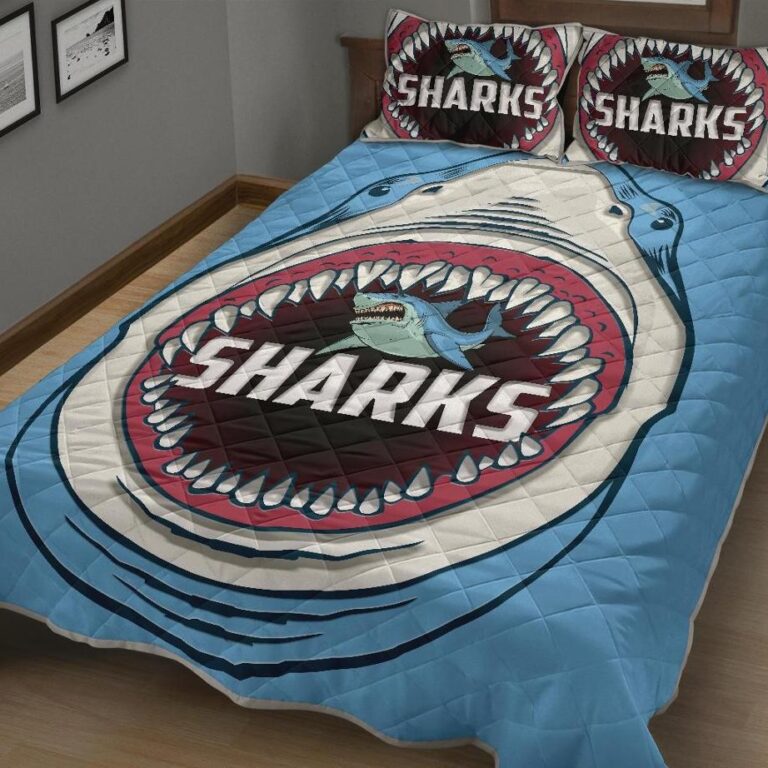 National Rugby League store - Loyal fans of Cronulla Sutherland Sharks's Quilt + 1/2 Pillow Cases:vintage National Rugby League suit,uniform,apparel,shirts,merch,hoodie,jackets,shorts,sweatshirt,outfits,clothes