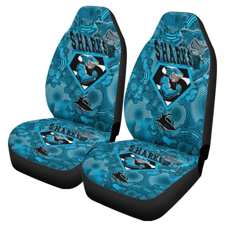 National Rugby League store - Loyal fans of Cronulla Sutherland Sharks's Set 2 Car Seat Cover:vintage National Rugby League suit,uniform,apparel,shirts,merch,hoodie,jackets,shorts,sweatshirt,outfits,clothes
