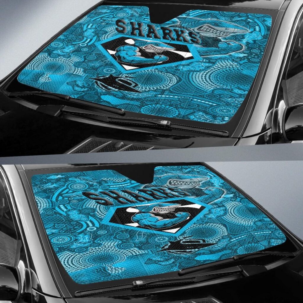 National Rugby League store - Loyal fans of Cronulla Sutherland Sharks's Auto Sun Shades:vintage National Rugby League suit,uniform,apparel,shirts,merch,hoodie,jackets,shorts,sweatshirt,outfits,clothes