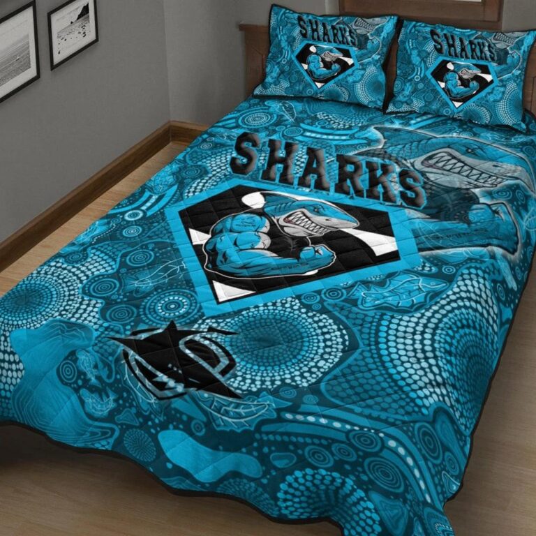 National Rugby League store - Loyal fans of Cronulla Sutherland Sharks's Quilt + 1/2 Pillow Cases:vintage National Rugby League suit,uniform,apparel,shirts,merch,hoodie,jackets,shorts,sweatshirt,outfits,clothes