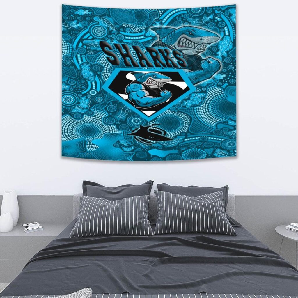 National Rugby League store - Loyal fans of Cronulla Sutherland Sharks's Wall Tapestry:vintage National Rugby League suit,uniform,apparel,shirts,merch,hoodie,jackets,shorts,sweatshirt,outfits,clothes