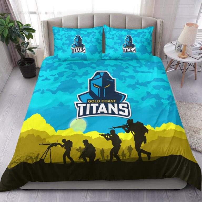 National Rugby League store - Loyal fans of Gold Coast Titans's Bedding Duvet Cover + 1/2 Pillow Cases:vintage National Rugby League suit,uniform,apparel,shirts,merch,hoodie,jackets,shorts,sweatshirt,outfits,clothes