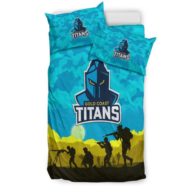National Rugby League store - Loyal fans of Gold Coast Titans's Bedding Duvet Cover + 1/2 Pillow Cases:vintage National Rugby League suit,uniform,apparel,shirts,merch,hoodie,jackets,shorts,sweatshirt,outfits,clothes