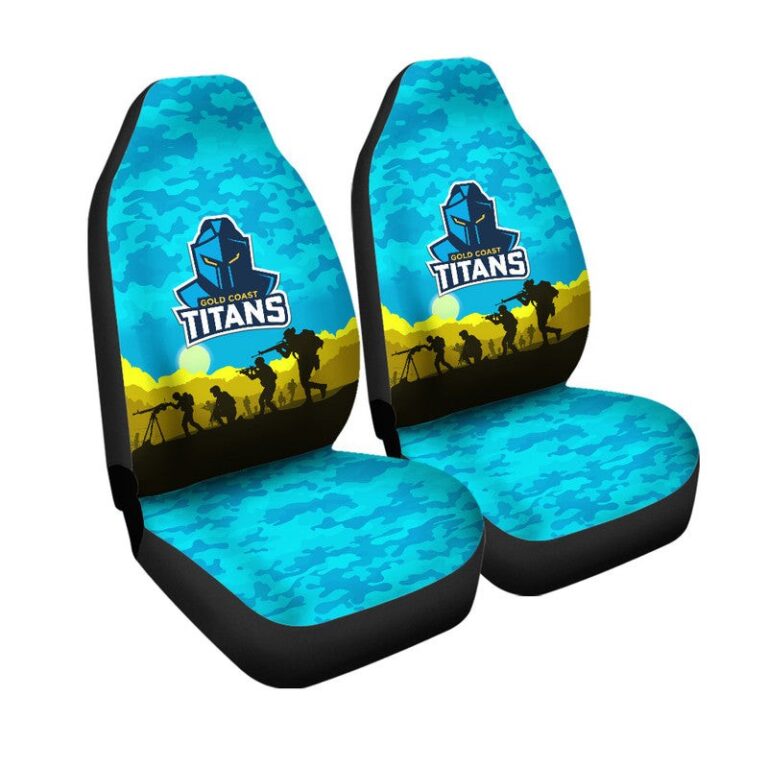 National Rugby League store - Loyal fans of Gold Coast Titans's Set 2 Car Seat Cover:vintage National Rugby League suit,uniform,apparel,shirts,merch,hoodie,jackets,shorts,sweatshirt,outfits,clothes