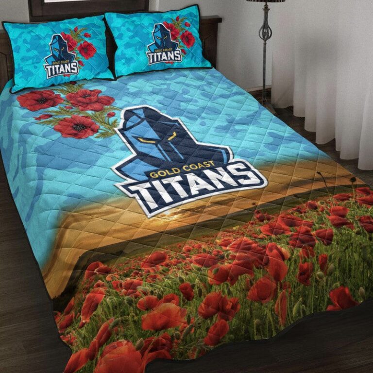 National Rugby League store - Loyal fans of Gold Coast Titans's Quilt + 1/2 Pillow Cases:vintage National Rugby League suit,uniform,apparel,shirts,merch,hoodie,jackets,shorts,sweatshirt,outfits,clothes