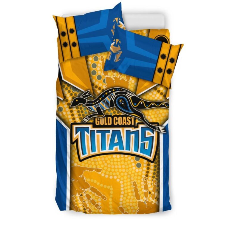 National Rugby League store - Loyal fans of Gold Coast Titans's Bedding Duvet Cover + 1/2 Pillow Cases:vintage National Rugby League suit,uniform,apparel,shirts,merch,hoodie,jackets,shorts,sweatshirt,outfits,clothes