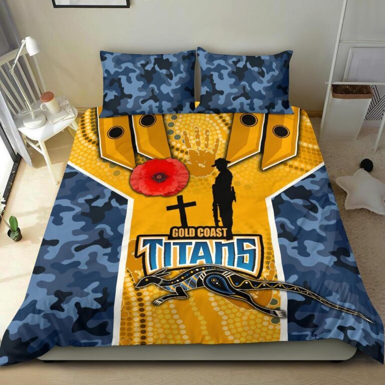National Rugby League store - Loyal fans of Gold Coast Titans's Bedding Duvet Cover + 1/2 Pillow Cases:vintage National Rugby League suit,uniform,apparel,shirts,merch,hoodie,jackets,shorts,sweatshirt,outfits,clothes