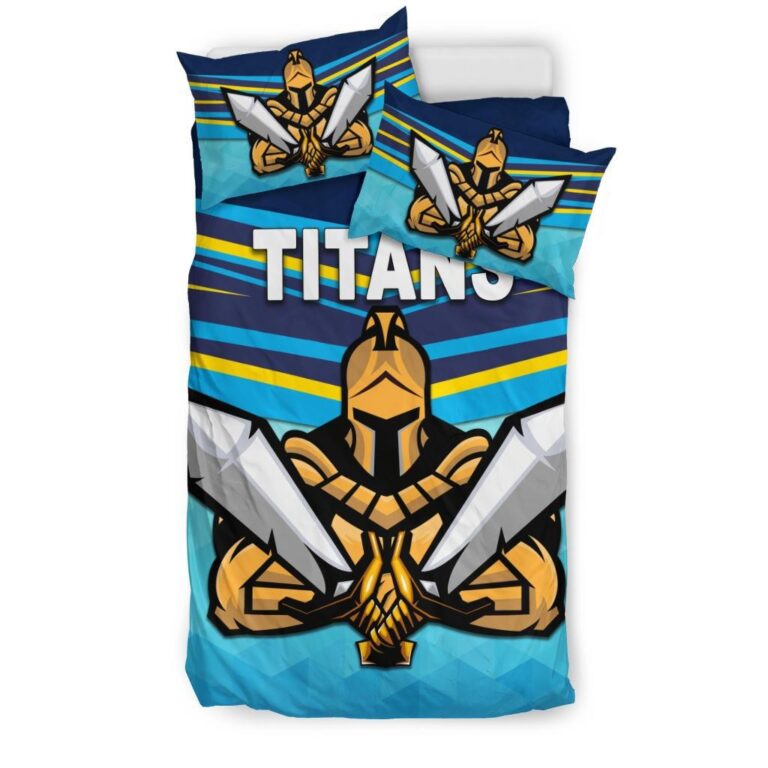National Rugby League store - Loyal fans of Gold Coast Titans's Bedding Duvet Cover + 1/2 Pillow Cases:vintage National Rugby League suit,uniform,apparel,shirts,merch,hoodie,jackets,shorts,sweatshirt,outfits,clothes