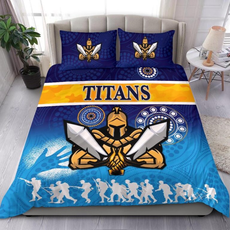 National Rugby League store - Loyal fans of Gold Coast Titans's Bedding Duvet Cover + 1/2 Pillow Cases:vintage National Rugby League suit,uniform,apparel,shirts,merch,hoodie,jackets,shorts,sweatshirt,outfits,clothes