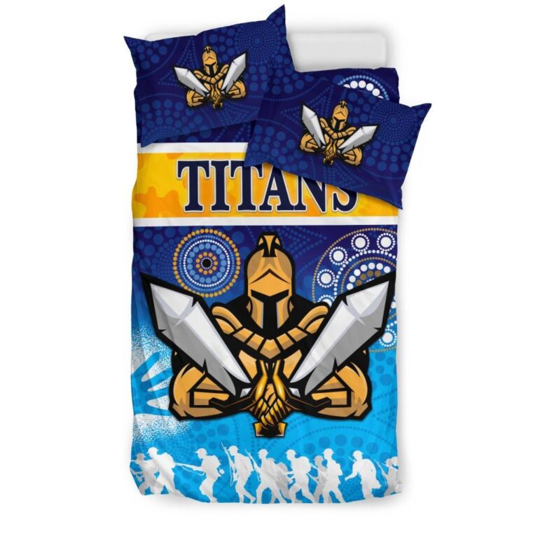 National Rugby League store - Loyal fans of Gold Coast Titans's Bedding Duvet Cover + 1/2 Pillow Cases:vintage National Rugby League suit,uniform,apparel,shirts,merch,hoodie,jackets,shorts,sweatshirt,outfits,clothes