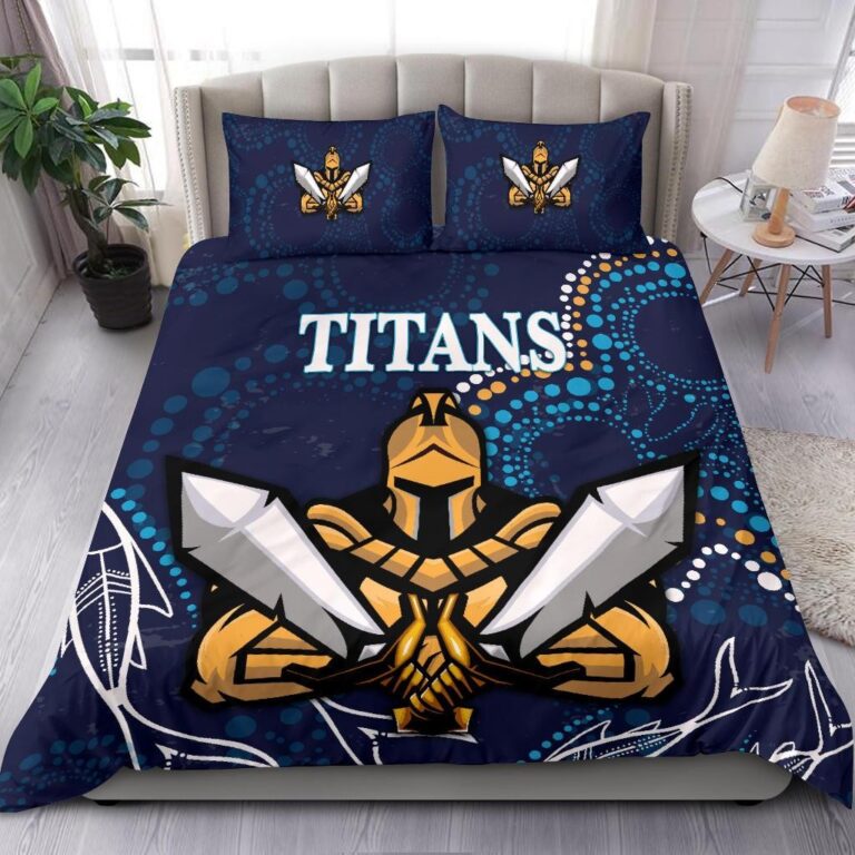 National Rugby League store - Loyal fans of Gold Coast Titans's Bedding Duvet Cover + 1/2 Pillow Cases:vintage National Rugby League suit,uniform,apparel,shirts,merch,hoodie,jackets,shorts,sweatshirt,outfits,clothes