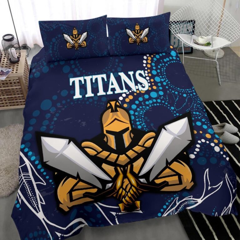 National Rugby League store - Loyal fans of Gold Coast Titans's Bedding Duvet Cover + 1/2 Pillow Cases:vintage National Rugby League suit,uniform,apparel,shirts,merch,hoodie,jackets,shorts,sweatshirt,outfits,clothes