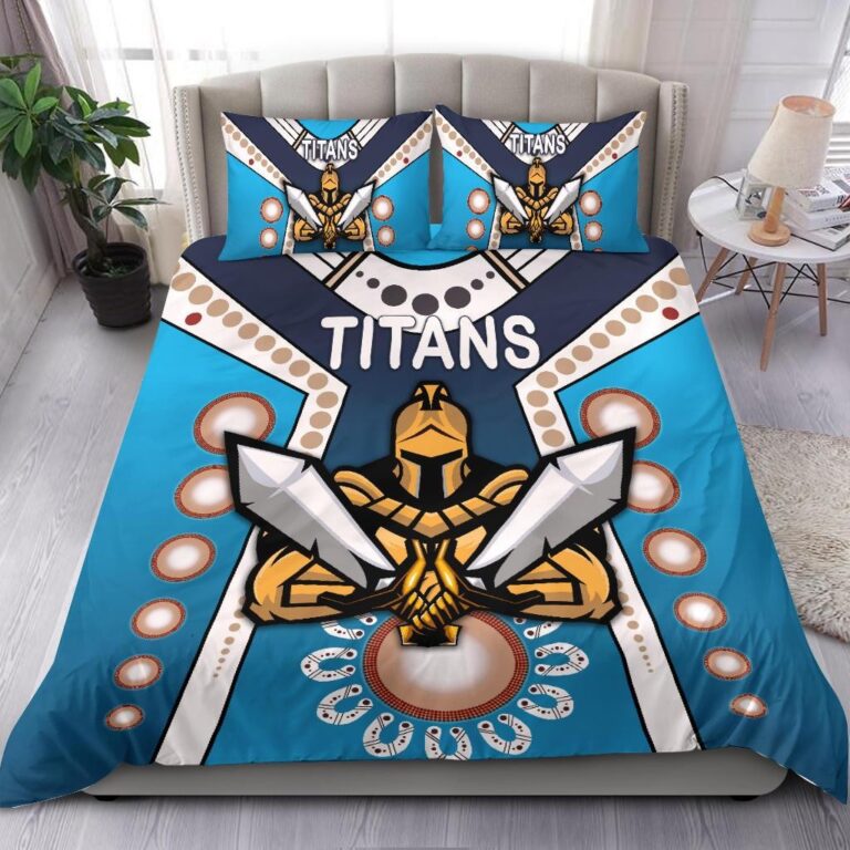 National Rugby League store - Loyal fans of Gold Coast Titans's Bedding Duvet Cover + 1/2 Pillow Cases:vintage National Rugby League suit,uniform,apparel,shirts,merch,hoodie,jackets,shorts,sweatshirt,outfits,clothes