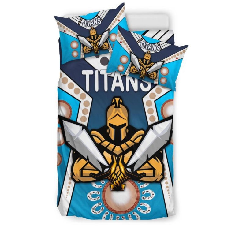 National Rugby League store - Loyal fans of Gold Coast Titans's Bedding Duvet Cover + 1/2 Pillow Cases:vintage National Rugby League suit,uniform,apparel,shirts,merch,hoodie,jackets,shorts,sweatshirt,outfits,clothes