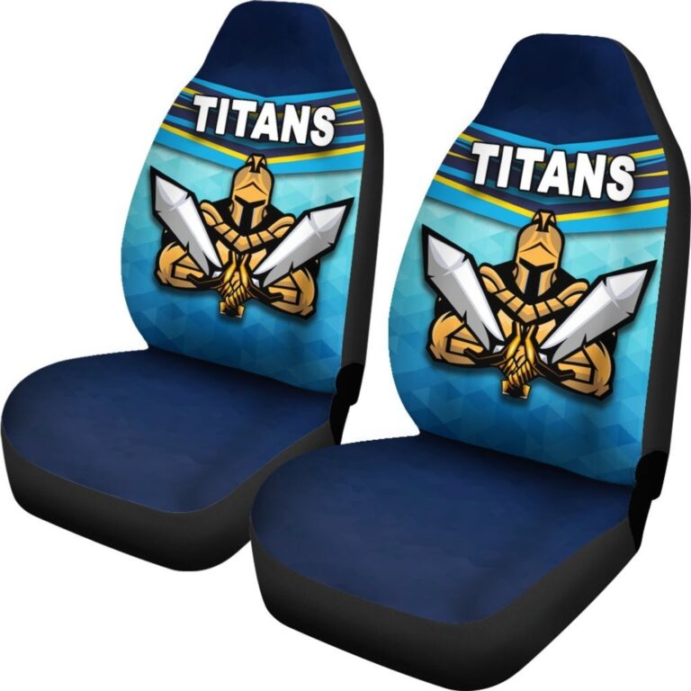 National Rugby League store - Loyal fans of Gold Coast Titans's Set 2 Car Seat Cover:vintage National Rugby League suit,uniform,apparel,shirts,merch,hoodie,jackets,shorts,sweatshirt,outfits,clothes
