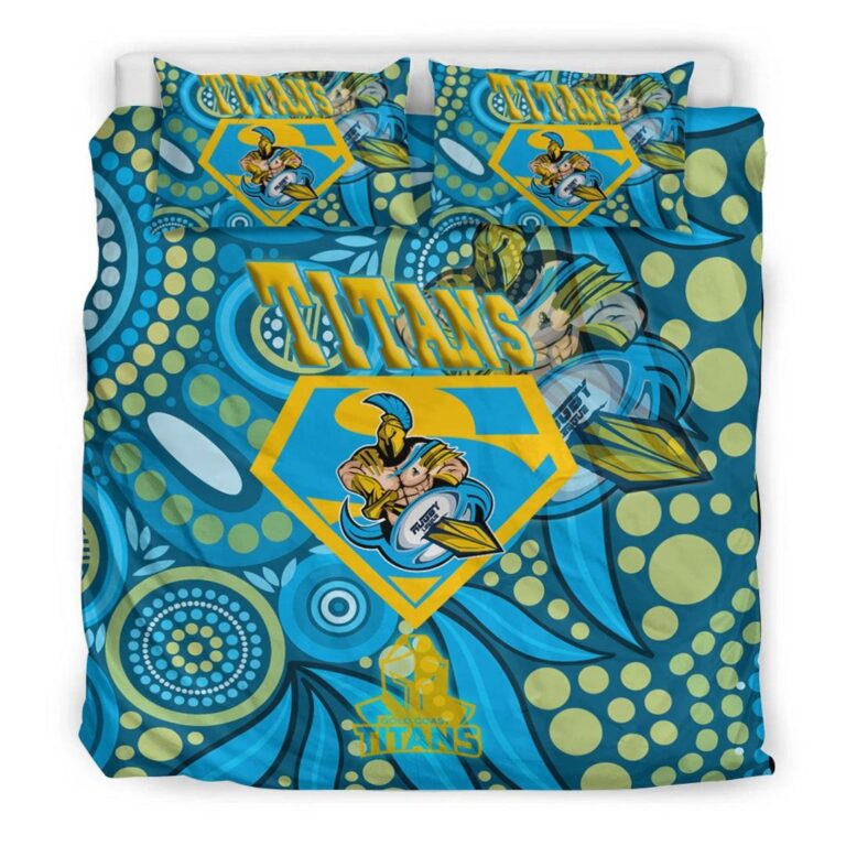National Rugby League store - Loyal fans of Gold Coast Titans's Bedding Duvet Cover + 1/2 Pillow Cases:vintage National Rugby League suit,uniform,apparel,shirts,merch,hoodie,jackets,shorts,sweatshirt,outfits,clothes
