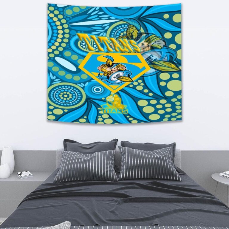 National Rugby League store - Loyal fans of Gold Coast Titans's Wall Tapestry:vintage National Rugby League suit,uniform,apparel,shirts,merch,hoodie,jackets,shorts,sweatshirt,outfits,clothes