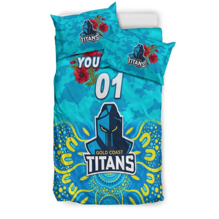 National Rugby League store - Loyal fans of Gold Coast Titans's Bedding Duvet Cover + 1/2 Pillow Cases:vintage National Rugby League suit,uniform,apparel,shirts,merch,hoodie,jackets,shorts,sweatshirt,outfits,clothes