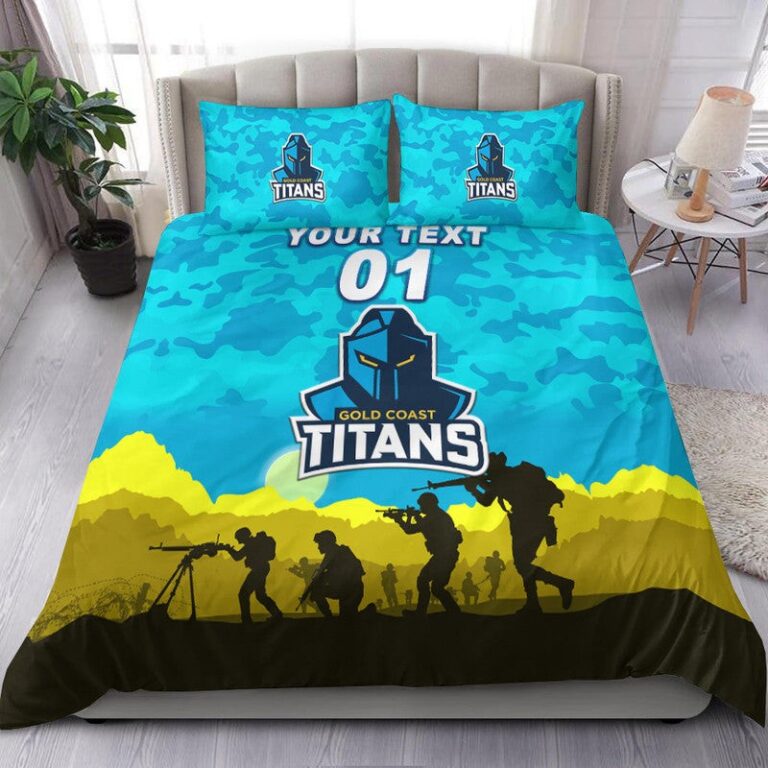 National Rugby League store - Loyal fans of Gold Coast Titans's Bedding Duvet Cover + 1/2 Pillow Cases:vintage National Rugby League suit,uniform,apparel,shirts,merch,hoodie,jackets,shorts,sweatshirt,outfits,clothes
