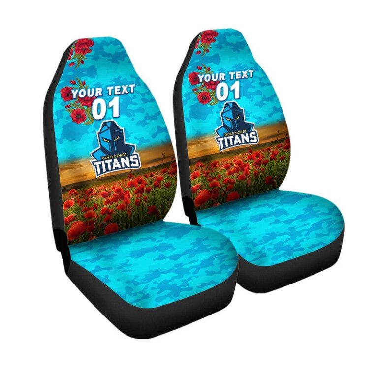 National Rugby League store - Loyal fans of Gold Coast Titans's Set 2 Car Seat Cover:vintage National Rugby League suit,uniform,apparel,shirts,merch,hoodie,jackets,shorts,sweatshirt,outfits,clothes