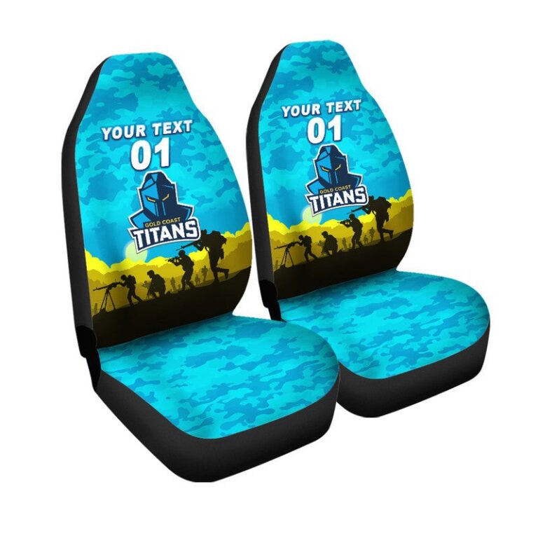 National Rugby League store - Loyal fans of Gold Coast Titans's Set 2 Car Seat Cover:vintage National Rugby League suit,uniform,apparel,shirts,merch,hoodie,jackets,shorts,sweatshirt,outfits,clothes