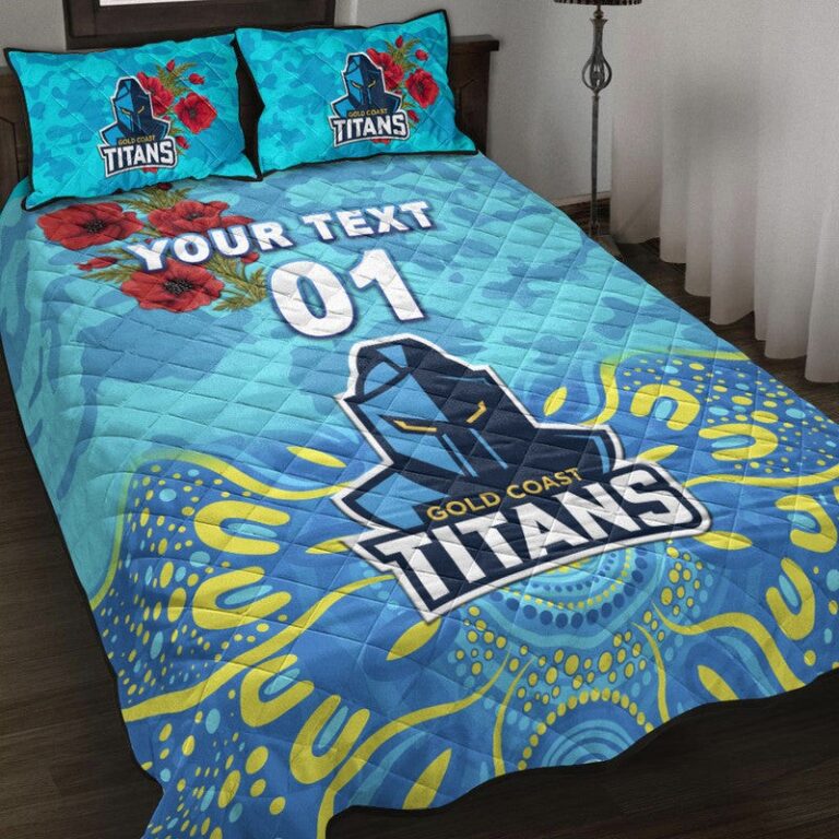 National Rugby League store - Loyal fans of Gold Coast Titans's Quilt + 1/2 Pillow Cases:vintage National Rugby League suit,uniform,apparel,shirts,merch,hoodie,jackets,shorts,sweatshirt,outfits,clothes