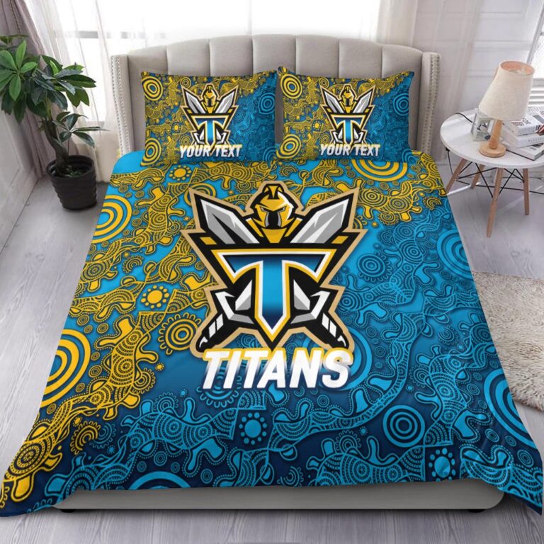 National Rugby League store - Loyal fans of Gold Coast Titans's Bedding Duvet Cover + 1/2 Pillow Cases:vintage National Rugby League suit,uniform,apparel,shirts,merch,hoodie,jackets,shorts,sweatshirt,outfits,clothes