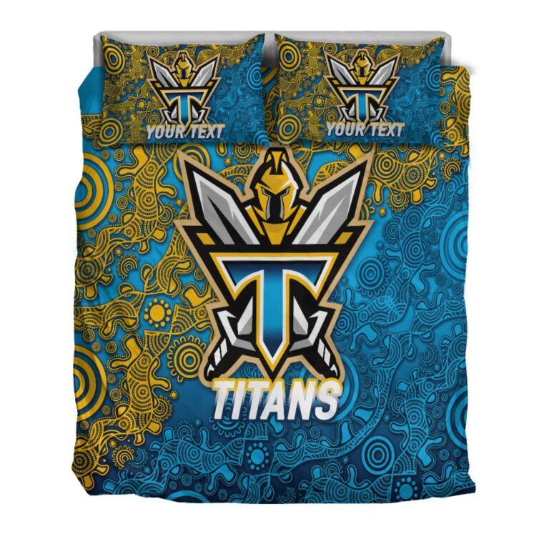 National Rugby League store - Loyal fans of Gold Coast Titans's Bedding Duvet Cover + 1/2 Pillow Cases:vintage National Rugby League suit,uniform,apparel,shirts,merch,hoodie,jackets,shorts,sweatshirt,outfits,clothes