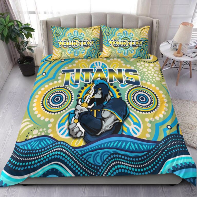 National Rugby League store - Loyal fans of Gold Coast Titans's Bedding Duvet Cover + 1/2 Pillow Cases:vintage National Rugby League suit,uniform,apparel,shirts,merch,hoodie,jackets,shorts,sweatshirt,outfits,clothes
