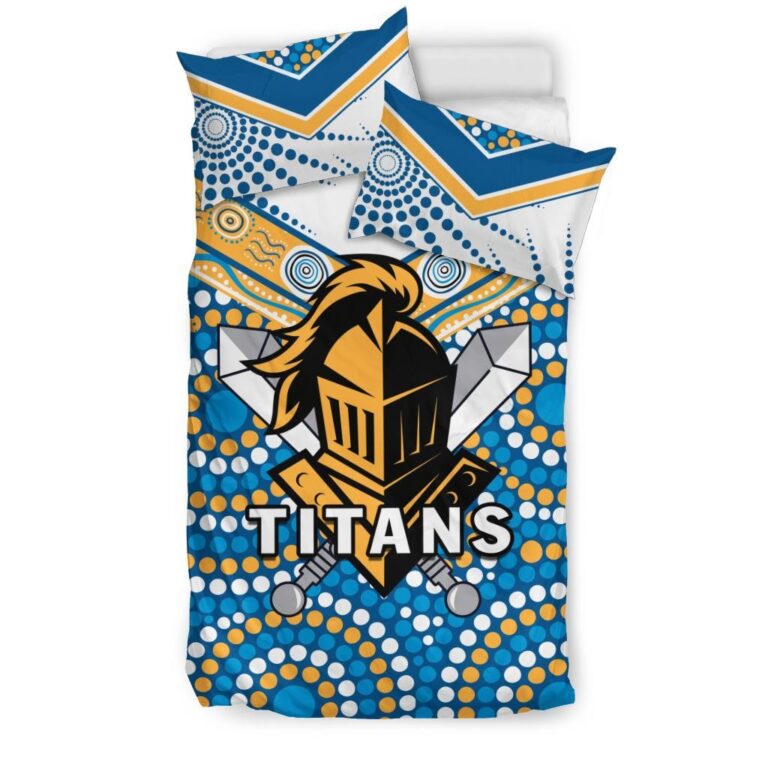 National Rugby League store - Loyal fans of Gold Coast Titans's Bedding Duvet Cover + 1/2 Pillow Cases:vintage National Rugby League suit,uniform,apparel,shirts,merch,hoodie,jackets,shorts,sweatshirt,outfits,clothes