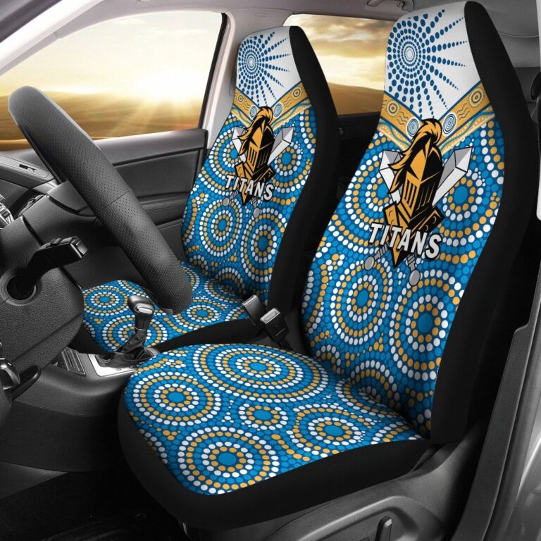 National Rugby League store - Loyal fans of Gold Coast Titans's Set 2 Car Seat Cover:vintage National Rugby League suit,uniform,apparel,shirts,merch,hoodie,jackets,shorts,sweatshirt,outfits,clothes