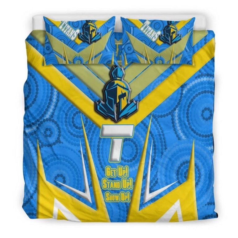 National Rugby League store - Loyal fans of Gold Coast Titans's Bedding Duvet Cover + 1/2 Pillow Cases:vintage National Rugby League suit,uniform,apparel,shirts,merch,hoodie,jackets,shorts,sweatshirt,outfits,clothes