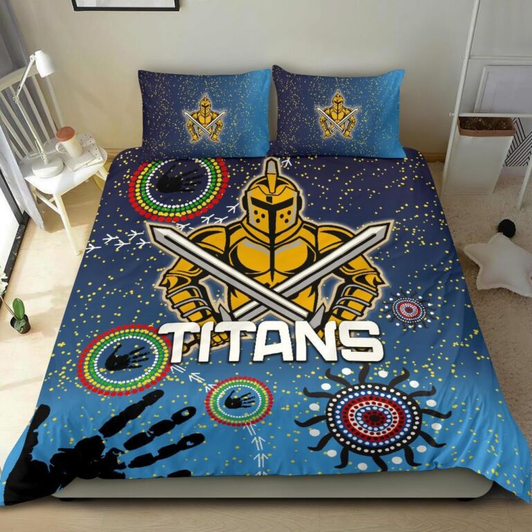 National Rugby League store - Loyal fans of Gold Coast Titans's Bedding Duvet Cover + 1/2 Pillow Cases:vintage National Rugby League suit,uniform,apparel,shirts,merch,hoodie,jackets,shorts,sweatshirt,outfits,clothes