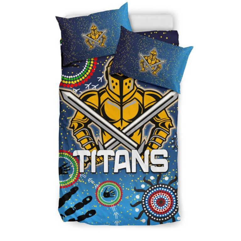 National Rugby League store - Loyal fans of Gold Coast Titans's Bedding Duvet Cover + 1/2 Pillow Cases:vintage National Rugby League suit,uniform,apparel,shirts,merch,hoodie,jackets,shorts,sweatshirt,outfits,clothes