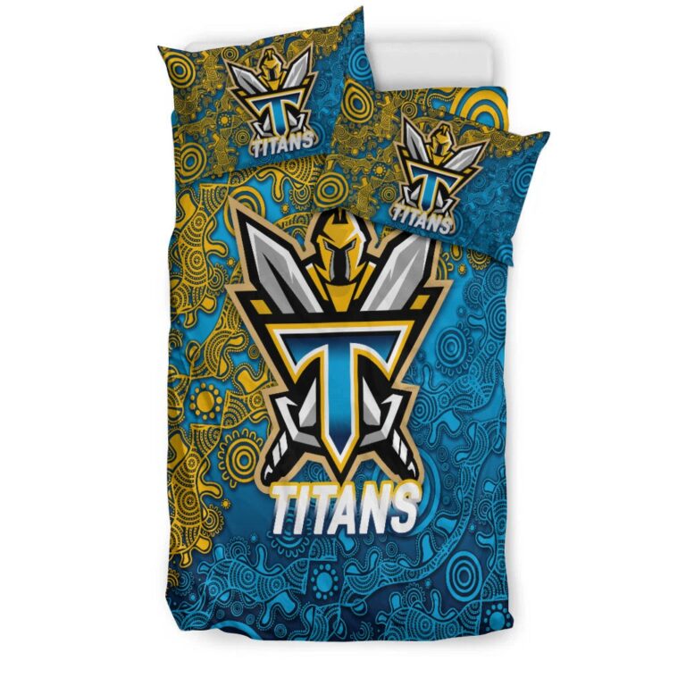 National Rugby League store - Loyal fans of Gold Coast Titans's Bedding Duvet Cover + 1/2 Pillow Cases:vintage National Rugby League suit,uniform,apparel,shirts,merch,hoodie,jackets,shorts,sweatshirt,outfits,clothes