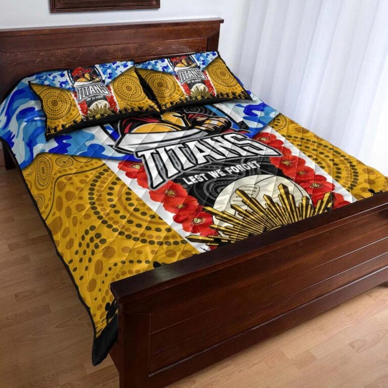 National Rugby League store - Loyal fans of Gold Coast Titans's Quilt + 1/2 Pillow Cases:vintage National Rugby League suit,uniform,apparel,shirts,merch,hoodie,jackets,shorts,sweatshirt,outfits,clothes