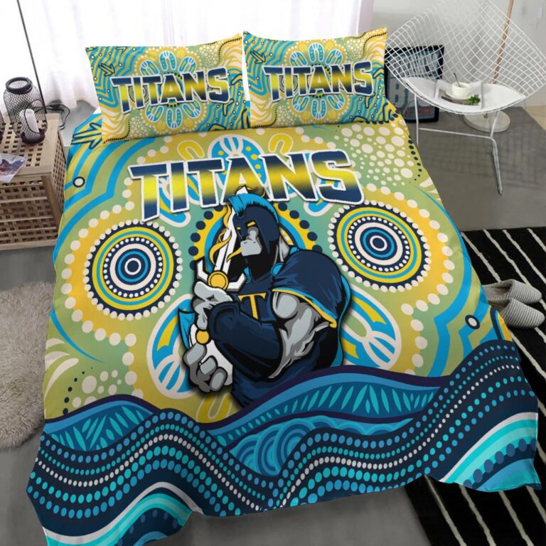 National Rugby League store - Loyal fans of Gold Coast Titans's Bedding Duvet Cover + 1/2 Pillow Cases:vintage National Rugby League suit,uniform,apparel,shirts,merch,hoodie,jackets,shorts,sweatshirt,outfits,clothes
