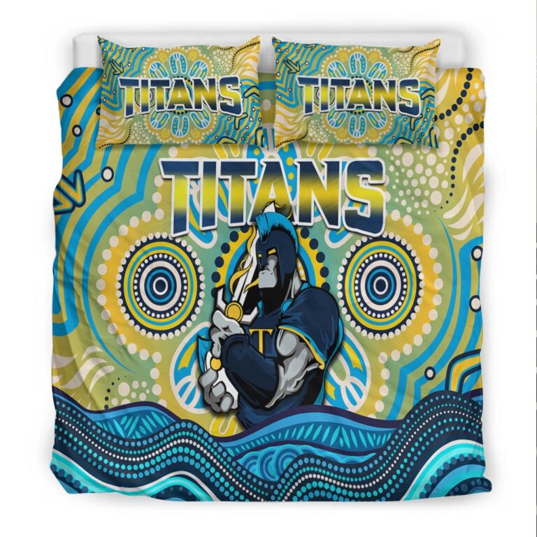 National Rugby League store - Loyal fans of Gold Coast Titans's Bedding Duvet Cover + 1/2 Pillow Cases:vintage National Rugby League suit,uniform,apparel,shirts,merch,hoodie,jackets,shorts,sweatshirt,outfits,clothes