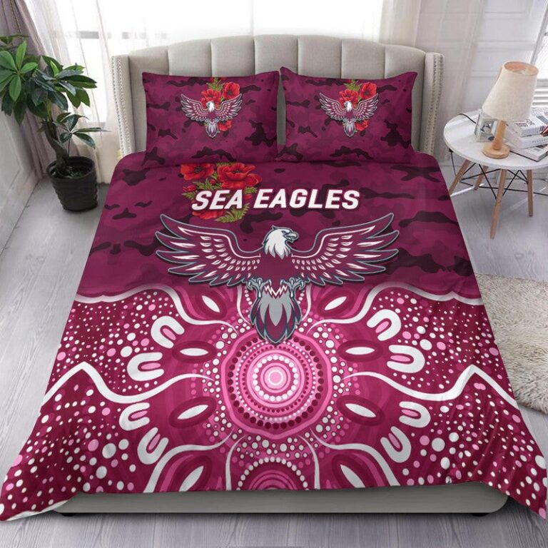 National Rugby League store - Loyal fans of Manly Warringah Sea Eagles's Bedding Duvet Cover + 1/2 Pillow Cases:vintage National Rugby League suit,uniform,apparel,shirts,merch,hoodie,jackets,shorts,sweatshirt,outfits,clothes