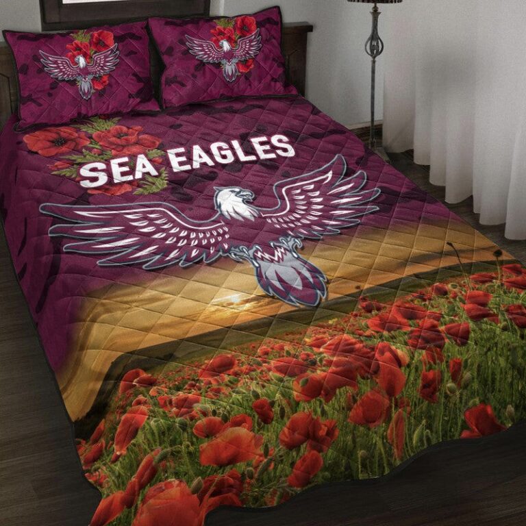 National Rugby League store - Loyal fans of Manly Warringah Sea Eagles's Quilt + 1/2 Pillow Cases:vintage National Rugby League suit,uniform,apparel,shirts,merch,hoodie,jackets,shorts,sweatshirt,outfits,clothes