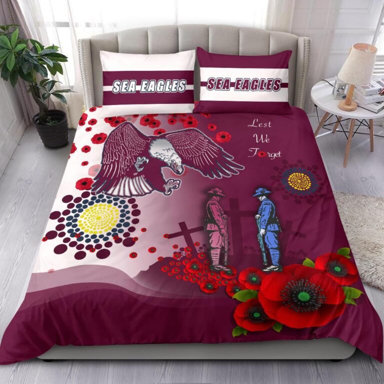 National Rugby League store - Loyal fans of Manly Warringah Sea Eagles's Bedding Duvet Cover + 1/2 Pillow Cases:vintage National Rugby League suit,uniform,apparel,shirts,merch,hoodie,jackets,shorts,sweatshirt,outfits,clothes