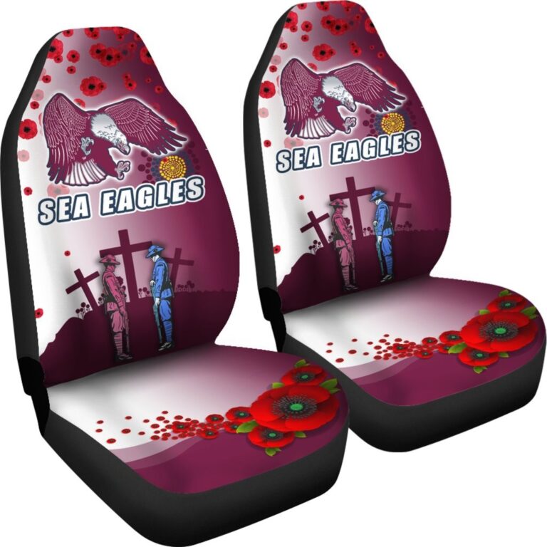 National Rugby League store - Loyal fans of Manly Warringah Sea Eagles's Set 2 Car Seat Cover:vintage National Rugby League suit,uniform,apparel,shirts,merch,hoodie,jackets,shorts,sweatshirt,outfits,clothes