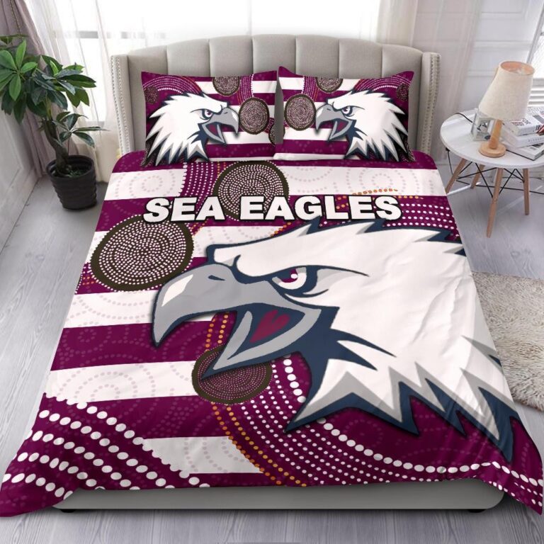 National Rugby League store - Loyal fans of Manly Warringah Sea Eagles's Bedding Duvet Cover + 1/2 Pillow Cases:vintage National Rugby League suit,uniform,apparel,shirts,merch,hoodie,jackets,shorts,sweatshirt,outfits,clothes
