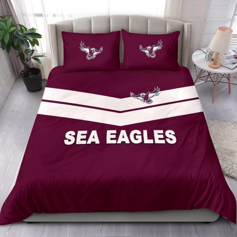 National Rugby League store - Loyal fans of Manly Warringah Sea Eagles's Bedding Duvet Cover + 1/2 Pillow Cases:vintage National Rugby League suit,uniform,apparel,shirts,merch,hoodie,jackets,shorts,sweatshirt,outfits,clothes