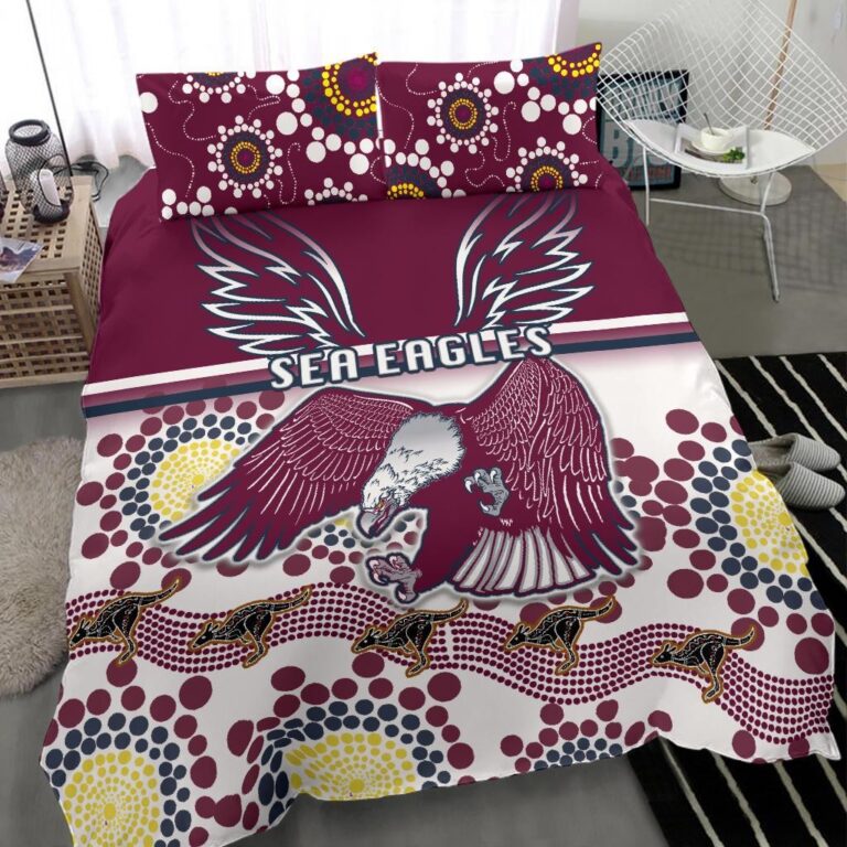 National Rugby League store - Loyal fans of Manly Warringah Sea Eagles's Bedding Duvet Cover + 1/2 Pillow Cases:vintage National Rugby League suit,uniform,apparel,shirts,merch,hoodie,jackets,shorts,sweatshirt,outfits,clothes