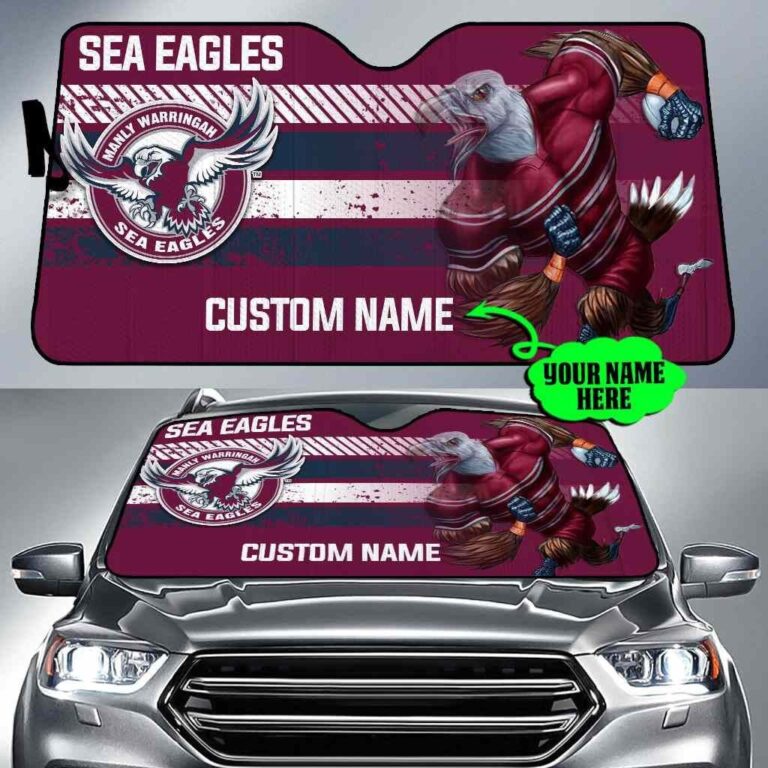 National Rugby League store - Loyal fans of Manly Warringah Sea Eagles's Auto Sun Shades:vintage National Rugby League suit,uniform,apparel,shirts,merch,hoodie,jackets,shorts,sweatshirt,outfits,clothes